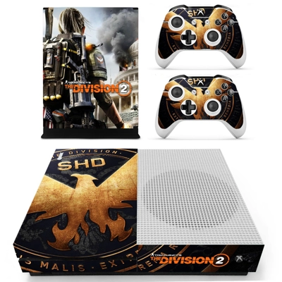 The Division 2 decal skin for Xbox one S Console and 2 Controllers
