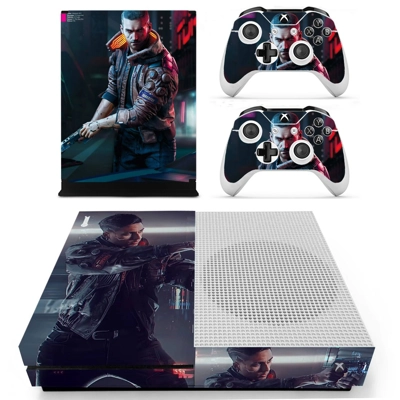 Cyberpunk 2077 decal skin for Xbox one S Console and 2 Con.. Cyberpunk 2077 decal skin for Xbox one S Console and 2 Con..