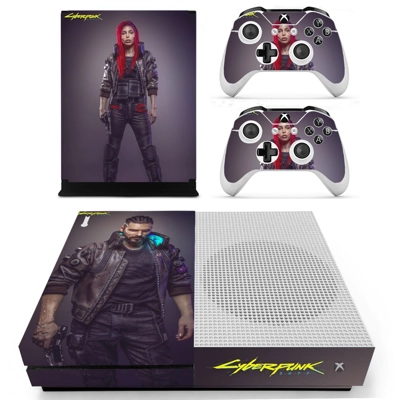 Cyberpunk 2077 decal skin for Xbox one S Console and 2 Con.. Cyberpunk 2077 decal skin for Xbox one S Console and 2 Con..