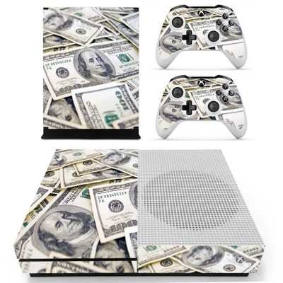 US dollars decal skin for Xbox one S Console and 2 Controllers