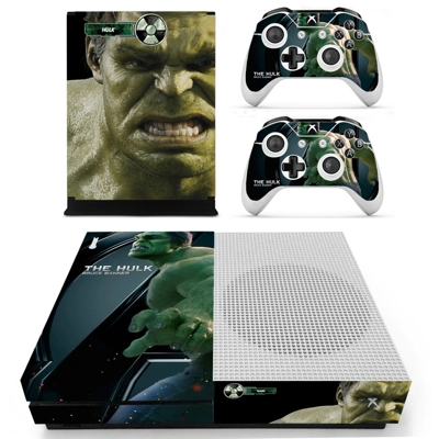 The Hulk decal skin for Xbox one S Console and 2 Controllers The Hulk decal skin for Xbox one S Console and 2 Controllers