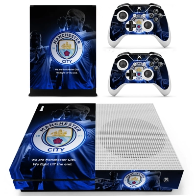 Manchester City decal skin for Xbox one S Console and 2 Co.. Manchester City decal skin for Xbox one S Console and 2 Co..