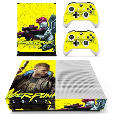Cyberpunk 2077 decal skin for Xbox one S Console and 2 Controllers