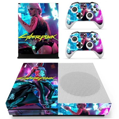 Cyberpunk 2077 decal skin for Xbox one S Console and 2 Con.. Cyberpunk 2077 decal skin for Xbox one S Console and 2 Con..
