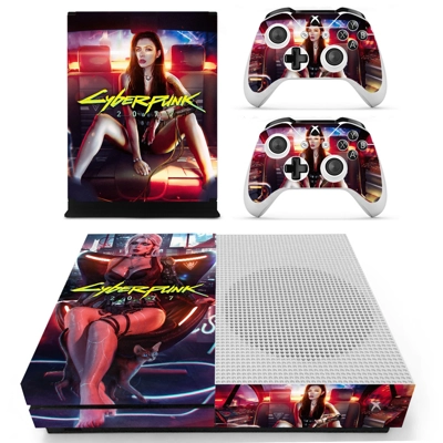 Cyberpunk 2077 decal skin for Xbox one S Console and 2 Con.. Cyberpunk 2077 decal skin for Xbox one S Console and 2 Con..
