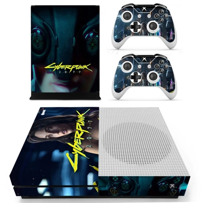Cyberpunk 2077 decal skin for Xbox one S Console and 2 Con.. Cyberpunk 2077 decal skin for Xbox one S Console and 2 Con..