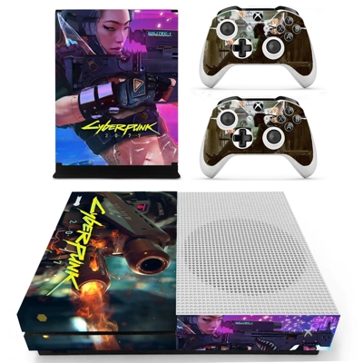 Cyberpunk 2077 decal skin for Xbox one S Console and 2 Con.. Cyberpunk 2077 decal skin for Xbox one S Console and 2 Con..