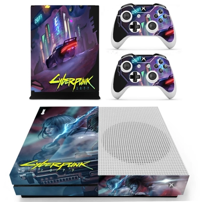 Cyberpunk 2077 decal skin for Xbox one S Console and 2 Con.. Cyberpunk 2077 decal skin for Xbox one S Console and 2 Con..