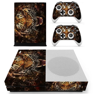 Tiger decal skin for Xbox one S Console and 2 Controllers Tiger decal skin for Xbox one S Console and 2 Controllers