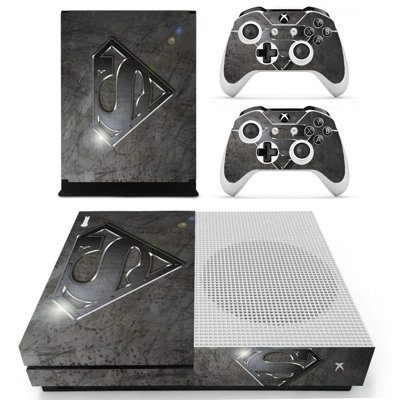 Superman decal skin for Xbox one S Console and 2 Controllers Superman decal skin for Xbox one S Console and 2 Controllers