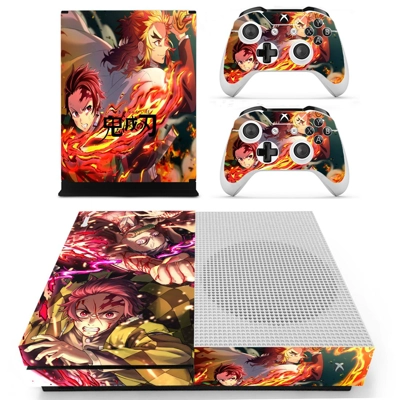 Demon Slayer decal skin for Xbox one S Console and 2 Contr.. Demon Slayer decal skin for Xbox one S Console and 2 Contr..