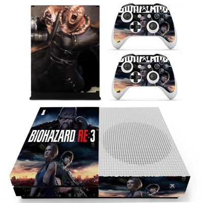 Biohazard RE3 decal skin for Xbox one S Console and 2 Controllers