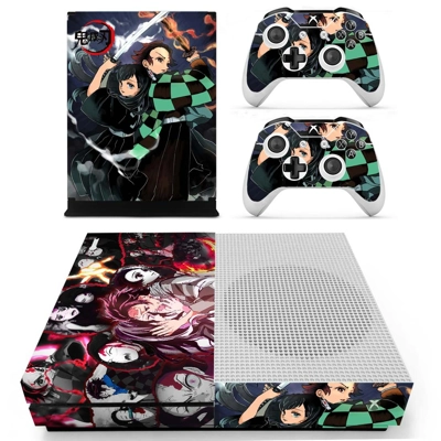 Demon Slayer decal skin for Xbox one S Console and 2 Contr.. Demon Slayer decal skin for Xbox one S Console and 2 Contr..