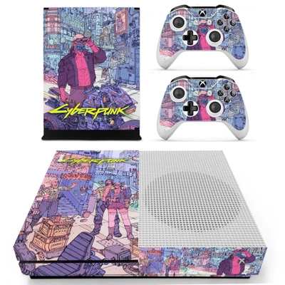 Cyberpunk 2077 decal skin for Xbox one S Console and 2 Con.. Cyberpunk 2077 decal skin for Xbox one S Console and 2 Con..