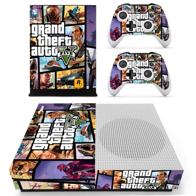 GTA Five decal skin for Xbox one S Console and 2 Controllers