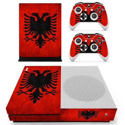 Flag of Albania decal skin for Xbox one S Console and 2 Co.. Flag of Albania decal skin for Xbox one S Console and 2 Co..