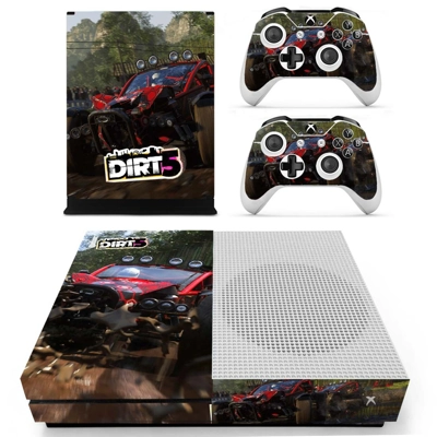 Dirt 5 decal skin for Xbox one S Console and 2 Controllers Dirt 5 decal skin for Xbox one S Console and 2 Controllers