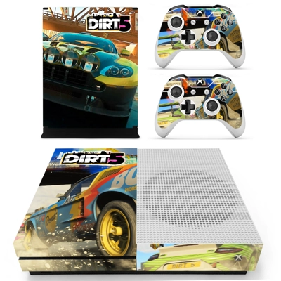 Dirt5 decal skin for Xbox one S Console and 2 Controllers Dirt5 decal skin for Xbox one S Console and 2 Controllers