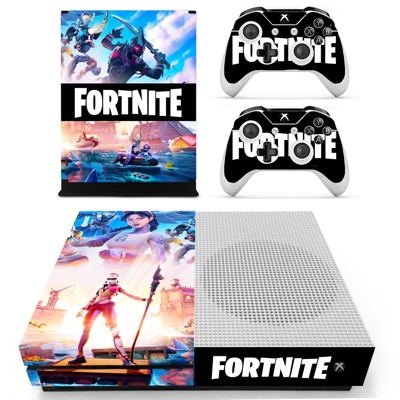 Fortnite decal skin for Xbox one S Console and 2 Controllers