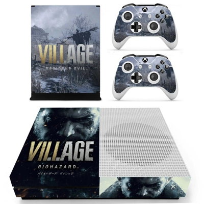 Resident Evil 8 decal skin for Xbox one S Console and 2 Co.. Resident Evil 8 decal skin for Xbox one S Console and 2 Co..