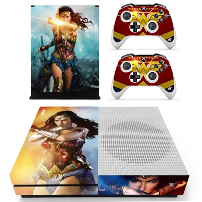 Wonder Woman decal skin for Xbox one S Console and 2 Controllers