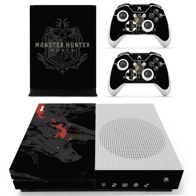 Monster hunter world decal skin for Xbox one S Console and 2 Controllers
