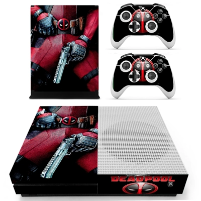Deadpool decal skin for Xbox one S Console and 2 Controllers Deadpool decal skin for Xbox one S Console and 2 Controllers