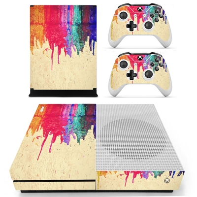 Paint Texture decal skin for Xbox one S Console and 2 Controllers