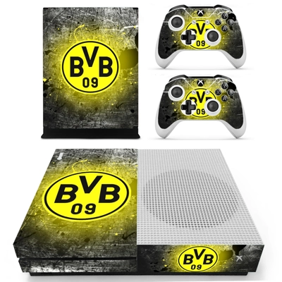 Dortmund decal skin for Xbox one S Console and 2 Controllers Dortmund decal skin for Xbox one S Console and 2 Controllers