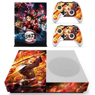 Demon Slayer decal skin for Xbox one S Console and 2 Contr.. Demon Slayer decal skin for Xbox one S Console and 2 Contr..