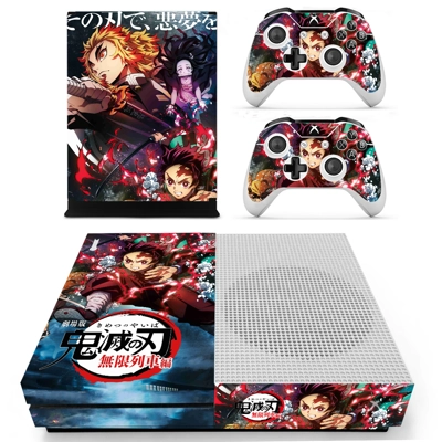 Demon Slayer decal skin for Xbox one S Console and 2 Contr.. Demon Slayer decal skin for Xbox one S Console and 2 Contr..
