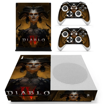 Diablo 4 decal skin for Xbox one S Console and 2 Controllers Diablo 4 decal skin for Xbox one S Console and 2 Controllers