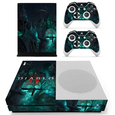 Diablo 4 decal skin for Xbox one S Console and 2 Controllers Diablo 4 decal skin for Xbox one S Console and 2 Controllers