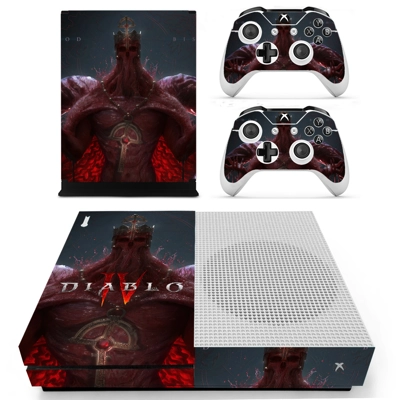 Diablo 4 decal skin for Xbox one S Console and 2 Controllers Diablo 4 decal skin for Xbox one S Console and 2 Controllers
