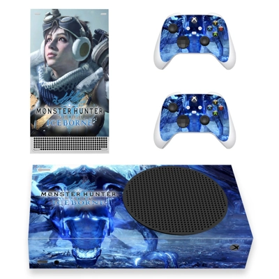 MHW Iceborne decal skin for Xbox Series S Console and 2 Controllers