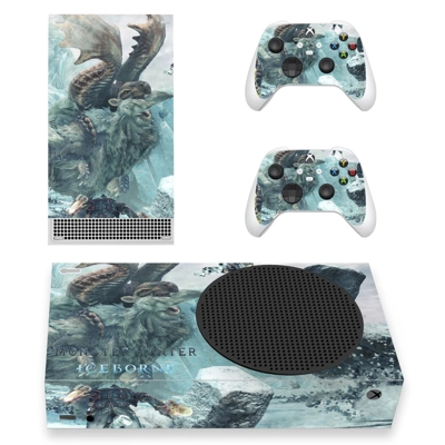 MHW Iceborne decal skin for Xbox Series S Console and 2 Controllers