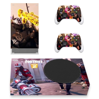Fortnite decal skin for Xbox Series S Console and 2 Controllers