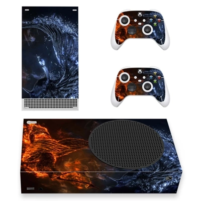 Water Splash decal skin for Xbox Series S Console and 2 Controllers