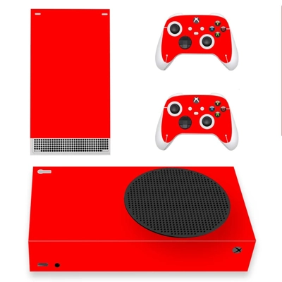 Red Texture decal skin for Xbox Series S Console and 2 Controllers