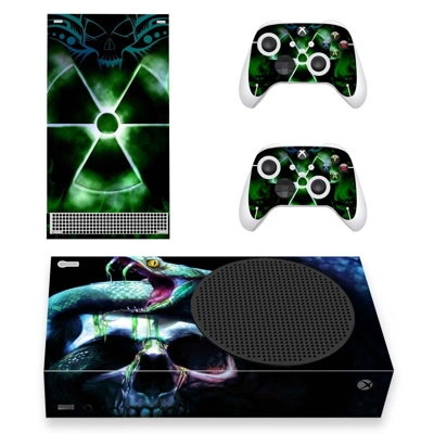 Biological hazard decal skin for Xbox Series S Console and 2 Controllers