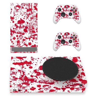 Red Texture decal skin for Xbox Series S Console and 2 Controllers