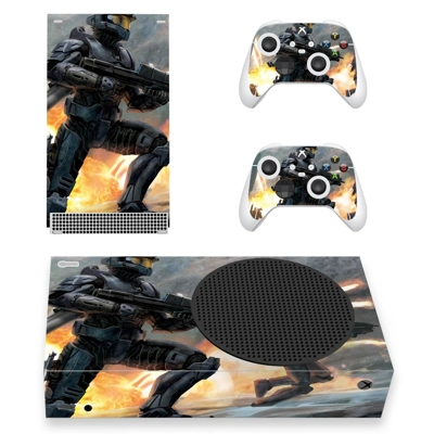 Halo decal skin for Xbox Series S Console and 2 Controllers Halo decal skin for Xbox Series S Console and 2 Controllers
