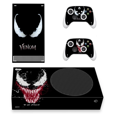 Venom decal skin for Xbox Series S Console and 2 Controllers Venom decal skin for Xbox Series S Console and 2 Controllers