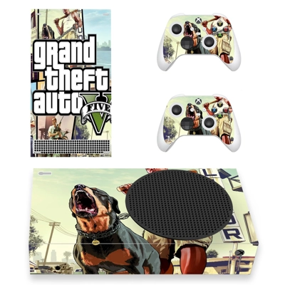Grand theft Auto 5 decal skin for Xbox Series S Console and 2 Controllers