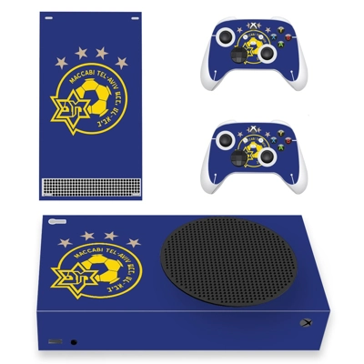 Maccabi Tel Aviv FC decal skin for Xbox Series S Console and 2 Controllers