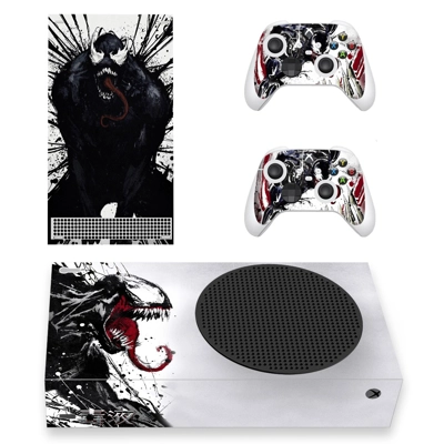 Venom decal skin for Xbox Series S Console and 2 Controllers Venom decal skin for Xbox Series S Console and 2 Controllers