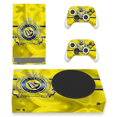 Al Nassr FC decal skin for Xbox Series S Console and 2 Con.. Al Nassr FC decal skin for Xbox Series S Console and 2 Con..