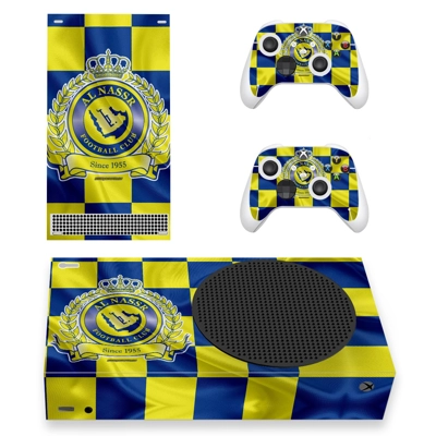 Al Nassr FC decal skin for Xbox Series S Console and 2 Con.. Al Nassr FC decal skin for Xbox Series S Console and 2 Con..