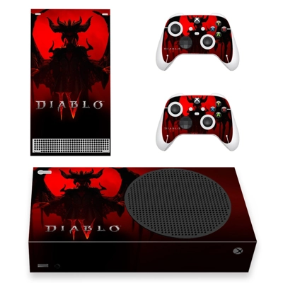 Diablo 4 decal skin for Xbox Series S Console and 2 Controllers