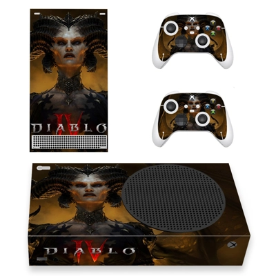 Diablo 4 decal skin for Xbox Series S Console and 2 Controllers